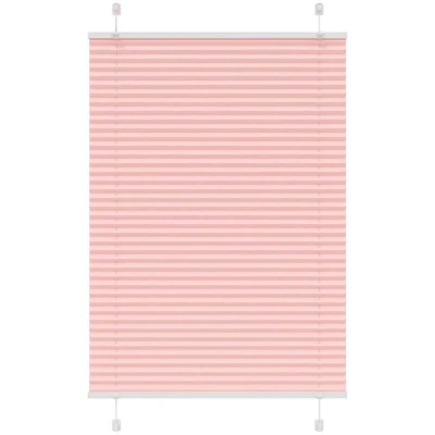 Image of vidaXL Pleated Blind Pink 90x100 cm Fabric Width 89.4 Polyester