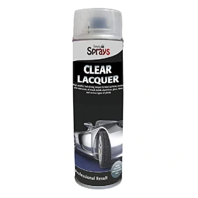 Image of Simply SP 023 Clear Lacquer Varnish Gloss Aerosol Spray For Use on surfaces treated &amp; untreated Metal, Aluminium, Glass, Stone Various Plastics 500 ml