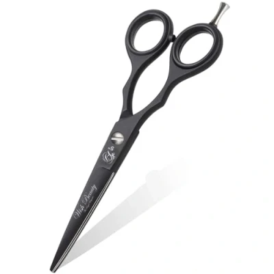 Image of 5&quot; Professional Left Handed Hair Thinning Shears Barber Hairdressing Scissors (5&quot; Black)
