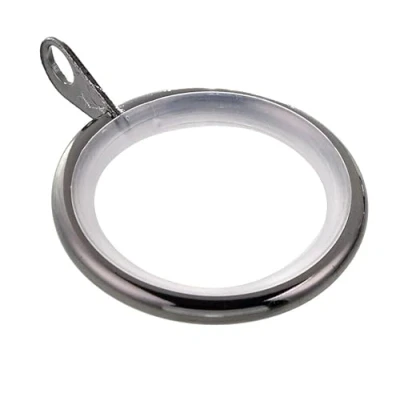 Image of Lister Cartwright 19 mm Curtain Rings Black Nickel Metal (Standard with Insert(10x Rings))