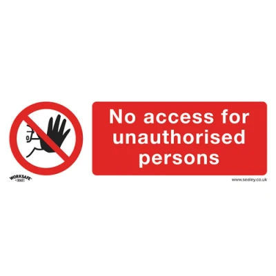 Image of Worksafe Prohibition Safety Sign No Access Self Adhesive Vinyl