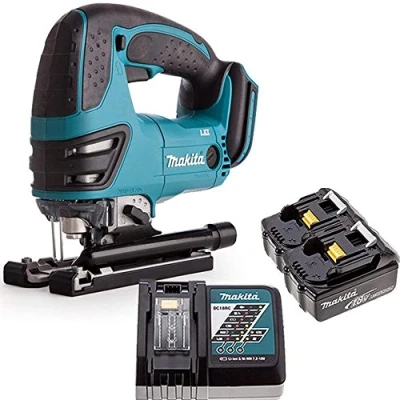 Image of Makita DJV180Z 18V Cordless Li ion Jigsaw + 2 x 5Ah BL1850 Batteries &amp; Charger
