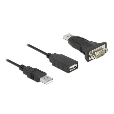 Image of Delock USB 2.0 Type A to 1 x Serial RS 232 D Sub 9 Pin Male m