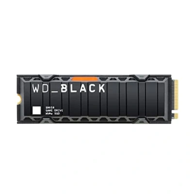 Image of WD_BLACK SN850 2TB M.2 2280 PCIe Gen4 NVMe Gaming SSD with Heatsink Works PlayStation 5 up to 7000 MB/s read speed