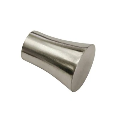 Image of Gardinia Gardina Cone 2 x End Pieces, Metal, Stainless Steel Look, for Curtain Technology, Diameter, Ø 19 mm
