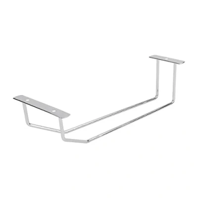 Image of Olympia Chrome Wine Glass Rack 255mm Heavy Duty, Durable, Easy Assembly, Hotel Restaurant Club Bar Pubs Flutes Hanging Wire Frame Holder