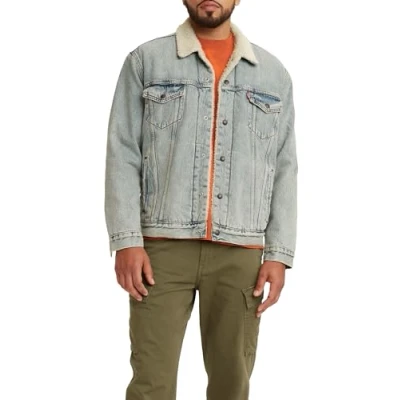 Image of Levi&#039;s Men&#039;s Type 3 Sherpa Trucker Denim Jacket, Stonebridge, M