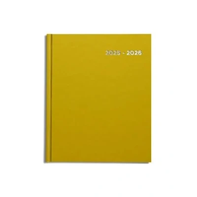 Image of Academic Diary 2025 2026 A5 page a day by Pirongs Mid year A5+ Diary, Casebound Yellow