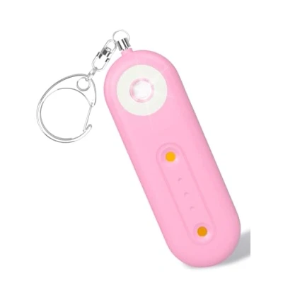 Image of ROTOPATA Personal Alarm Safety Keychain for Women, Loud 130DB Self Defence Rape Alarm, Rechargeable Panic Attack Security Siren with LED Strobe Light Elderly (Pink)