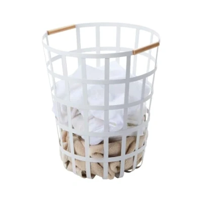 Image of Yamazaki TOSCA LAUNDRY BASKET ROUND WH, white, one size