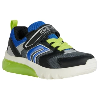Image of Geox Boy&#039;s J Ciberdron C Sneaker, Dk Grey Royal, 12.5 UK
