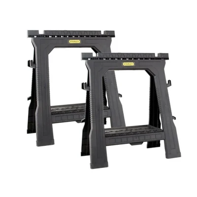 Image of 2x Stanley STST1 70713 Folding Saw Horse Twin Pack