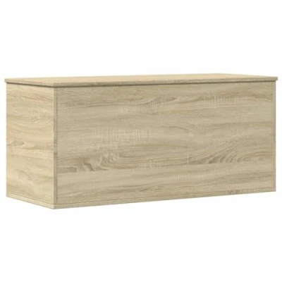 Image of vidaXL Engineered Wood Storage Box/Blanket Chest in Sonoma Oak Versatile and Spacious Living Room Organiser/Modern Home Furniture