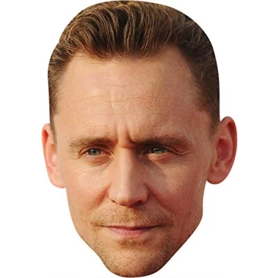Image of FoxyPrinting Tom Hiddleston MH 2018 Celebrity Cardboard Party Face Mask Fancy Dress