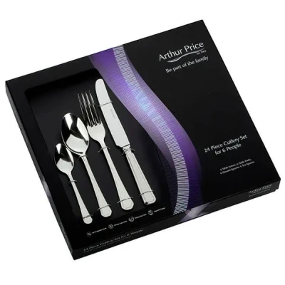 Image of Arthur Price Classic Grecian 24 Piece Cutlery Gift Box Set