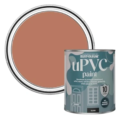 Image of Rust Oleum Red uPVC Door and Window Paint In Gloss Finish Siena 750ml