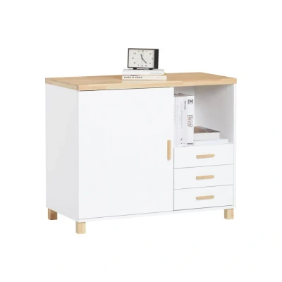 Image of File Cabinet Printer Stand Storage Cupboard,ASK07 WN Sobuy