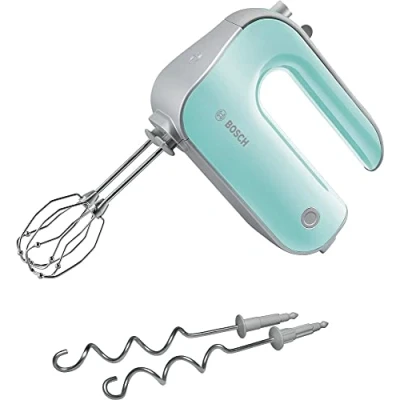 Image of Bosch MFQ4030L Hand Mixers FinecCr Eeamer Stainless Steel Whisk, Mixfuß Disposal Unitconnection for mixing foot and shredder, Mineral Grey/Silver 7,5 cm l x 20 w 14,2 h Mint Turquoise/Silber