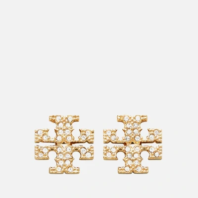Image of Tory Burch Women&#039;s Kira Pave Stud Earrings Gold