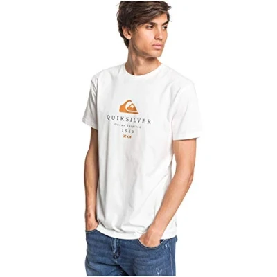Image of Quiksilver Men&#039;s First Fire T shirt for Men shirt, Navy Blazer, S UK