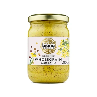 Image of (10 PACK Biona Org Wholegrain Mustard 200g 10 BUNDLE