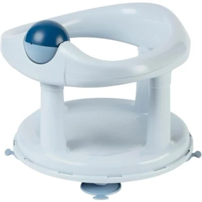 Image of Bebeconfort Swivel Bath Seat, 6 12 Months, Max. 10 kg, Child Support Baby Non Slip Chair, Ergonomical, Suction Cups, Color Blue