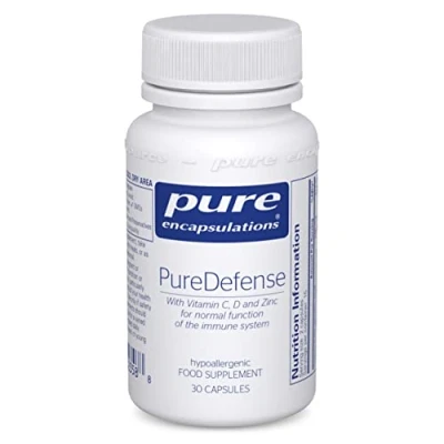 Image of PureDefense Hypoallergenic Nutritional Supplement with Vitamin C, D and Zinc 30 Capsules