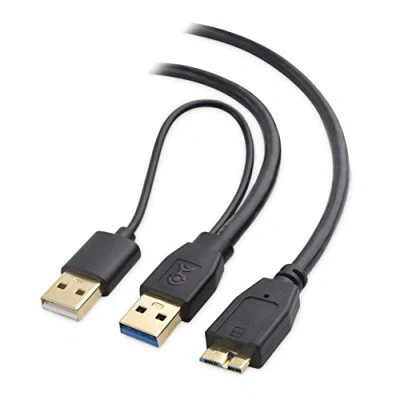 Image of Cable Matters Micro USB 3.0 to Splitter (USB Power Supply Y Cable, Cable) 0.5m