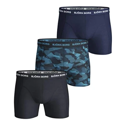 Image of Björn Borg Shadeline Sammy Shorts 3 PACK Pants, Men&#039;s, Size: XS, Total eclipse