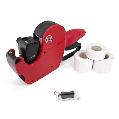 Image of Puma Price Gun Kit with 5,000 22x12 Labels and Spare Ink PJH6 Red