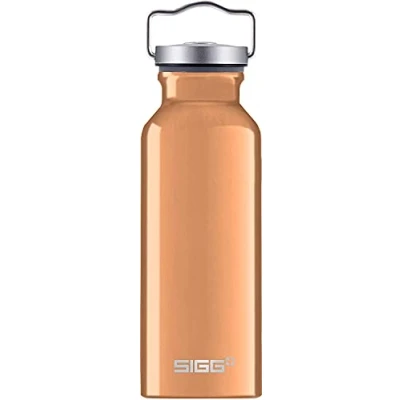 Image of SIGG Aluminium Water Bottle Original Copper Climate Neutral Certified Suitable For Carbonated Beverages Leakproof Lightweight BPA Free 0.5 L