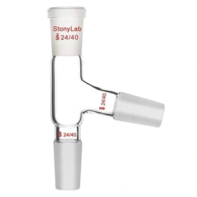 Image of StonyLab 3 Way Distilling Adapter with 24/40 Joints for Distillation Apparatus
