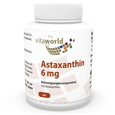 Image of Vita World Astaxanthin 6mg 60 Vegetarian Capsules Antioxidants Made in Germany
