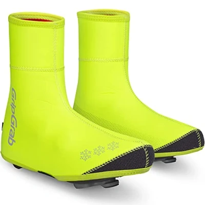 Image of GripGrab Arctic Waterproof Deep Winter Road Bike Overshoes Warm Thermal Fleece Lined Cold Weather Cycling Shoe Covers