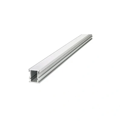 Image of Recessed Frosted Diffuser 21.3x26.1mm Aluminium Profile Rail 1 Metre Integral LED
