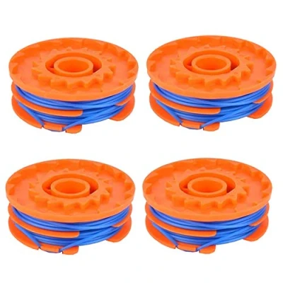 Image of SPARES2GO 5m Twin Line &amp; Spool for Ozito LTR 529U Trimmer Strimmer (Pack of 4)