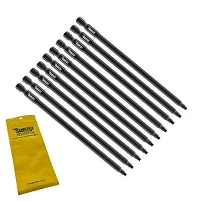 Image of 10 x SabreCut SC177SQ2_10 177mm SQ2 Compatible with Makita DFR750 DFR750RME BFR750 6844 Autofeed Collated Drywall Screwdriver Gun Bit Single Ended Square Heavy Duty