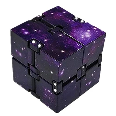 Image of Leikance Infinity Cube,Galaxy Mini ABS Cube for Stress Relief Fidget Anti Anxiety Kids Adult Toy
