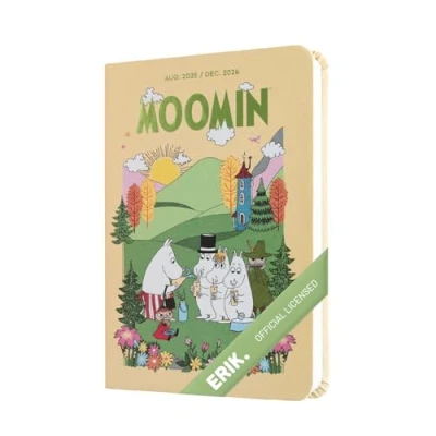 Image of Grupo Erik Pocket Academic Diary 2025 2026 Week To View Moomin Stationery A6 17 Month, Weekly Planner Mid Year Moomins Gifts