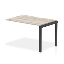 Image of Evolve Plus 1200mm Single Row Bench Desk Ext Kit Grey Oak/Black