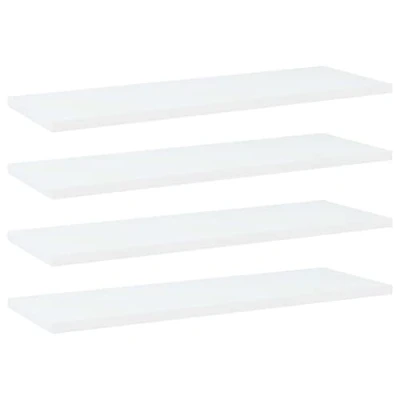 Image of vidaXL 4x Bookshelf Boards White Engineered Wood Replacement Panels 60x20x1.5 cm for Shelves &amp; Extra Storage Space in Living Rooms