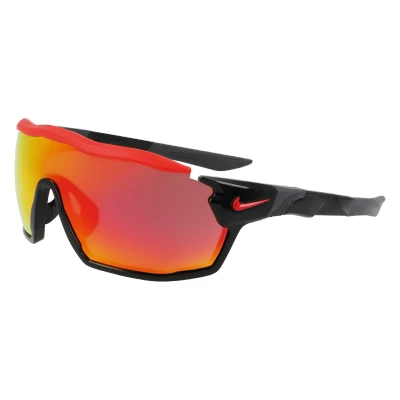 Image of Nike Vision SHOW X RUSH Unisex Sports glasses, Size: One Size, Black/red mirror