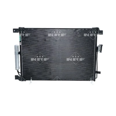 Image of 921004KJ0A, 921004KJ1A Condenser NRF 350342 with dryer, seal ring 15,5mm 10,1mm 682mm NISSAN: NP300 Navara Pickup