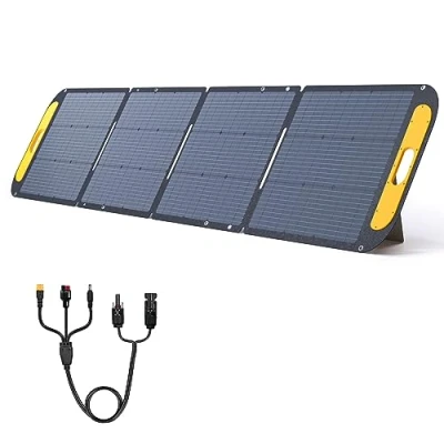 Image of VTOMAN VS220 Portable Solar Panel 220W 19V, 23% Efficiency Foldable / IP67 Waterproof &amp; MC 4 Anderson XT60 DC5521 Adapters Adjustable Kickstands, Off Grid Power for Home Camping