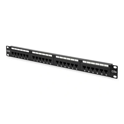 Image of DIGITUS Assmann patch panel, shielded Black 24 Port