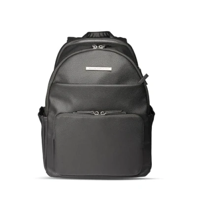 Image of Kenneth Cole Reaction Unisex&#039;s Double Compartment Vegan Leather Womens Laptop Marley Backpack, Black, 15&quot;
