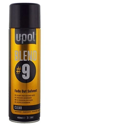 Image of U POL BLEND/AL #9 Transparent Fade Out Blending Solvent 450ml Aerosol Clear Fades Edges Of Clearcoats/Solid Colours For All Types Repair Invisible Blend Finish