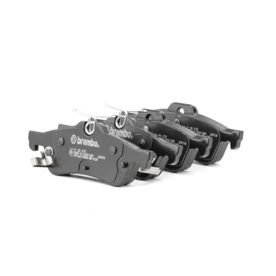 Image of 43022TV0E00, 43022TV0E01, 43022TV8E00, 43022TV8E01 Brake pad set BREMBO P 28 070 with acoustic wear warning without accessories HONDA: CIVIC 9