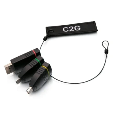 Image of C2G Universal 4K HDMI Adapter Ring with Color Coded DisplayPort, Mini and USB C