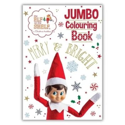 Image of Elf on the Shelf Jumbo Colouring Book Christmas Activity Gifts and Ideas for Kids Accessories Arrival
